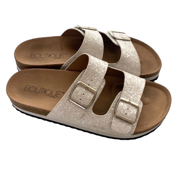 Corkys Shoes Corkys White Glitter Sparkle Beach Babe Size 8 Poshmark